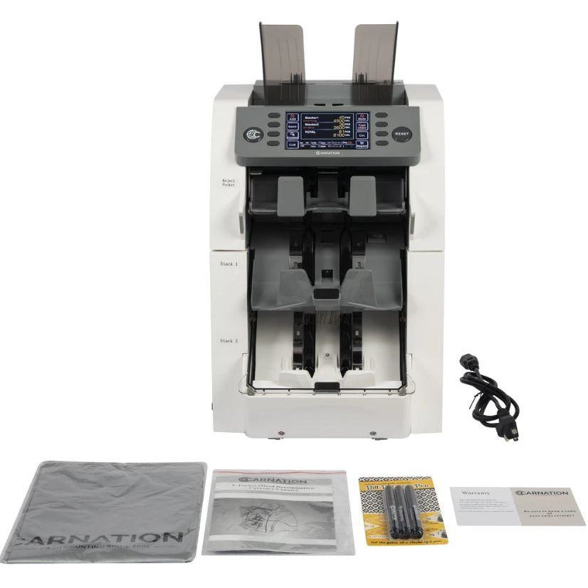 Carnation 3 Pocket Mixed Denomination Currency Counter CR2500