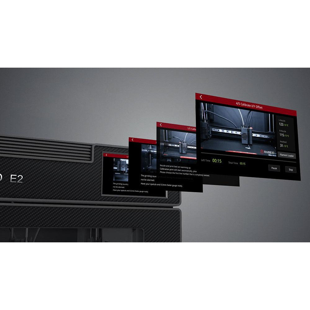 Raise3D E2 IDEX Independent Dual Extruders Auto-Leveling Desktop 3D Printer