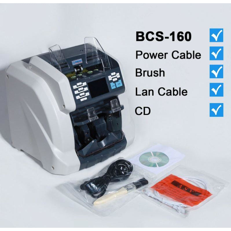 Ribao BCS-160 Bank Grade Two-Pocket Mixed Value Counter Bill Counter & Sorter