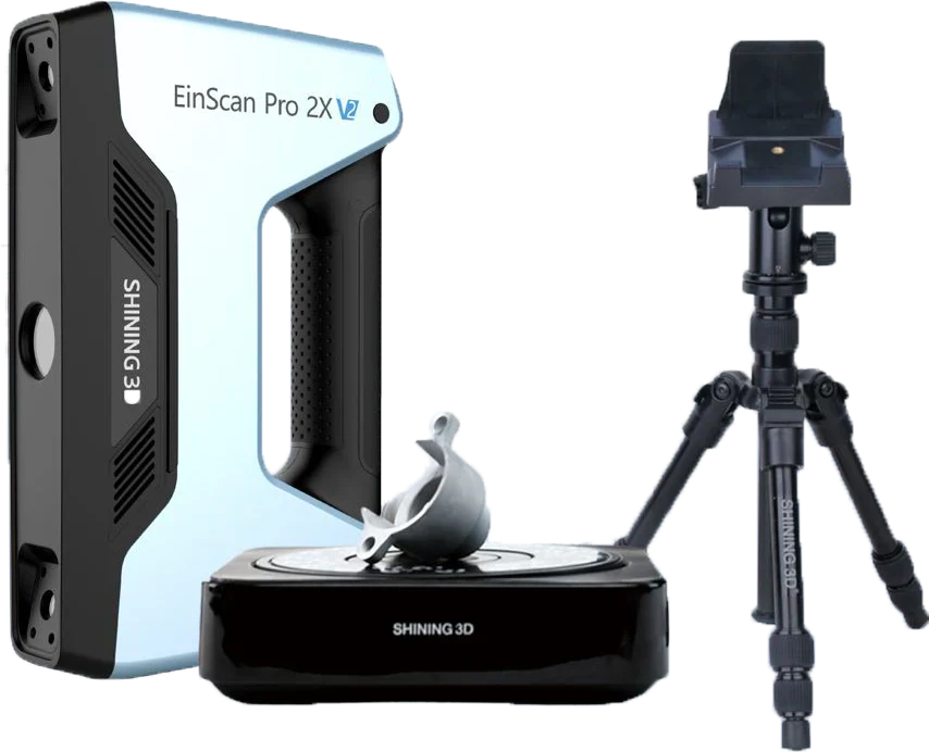 EinScan Pro 2X V2 Handheld 3D Scanner w/ Automated Turntable & Tripod