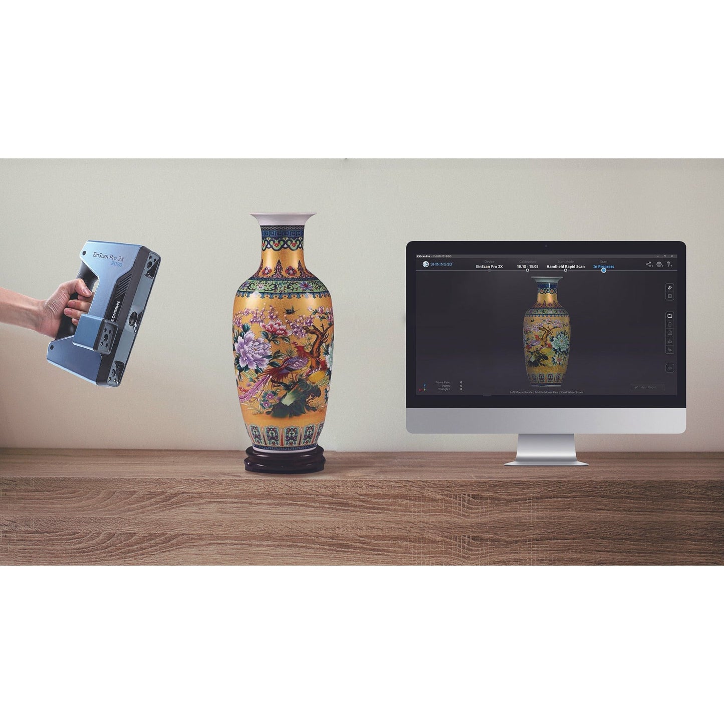 EinScan Pro 2X V2 Handheld 3D Scanner w/ Automated Turntable & Tripod