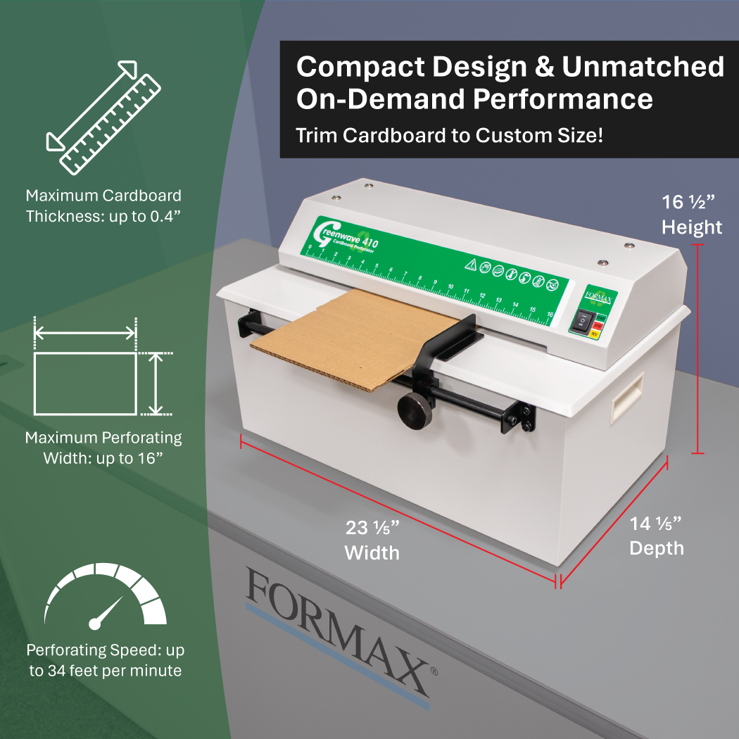 Formax Greenwave 410 Tabletop Cardboard Perforator